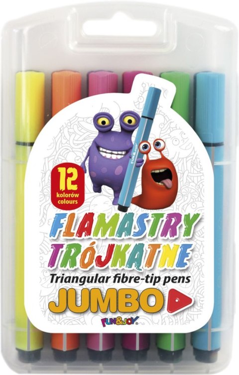 Flamaster Fun&Joy Jumbo trójkątny 12 kol. (FJ-204-12) Fun&Joy Flamaster Fun&Joy Jumbo trójkątny 12 kol. (FJ-204-12) Fun&Joy