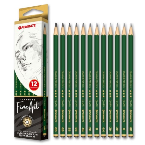 Ołówek Tadeo FIN ART 12 grubości 4H-8B (różne) (TT8536) Tadeo Ołówek Tadeo FIN ART 12 grubości 4H-8B (różne) (TT8536) Tadeo