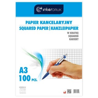 Papier kancelaryjny Interdruk A3 krata [mm:] 297x420 (PAKA100) Interdruk