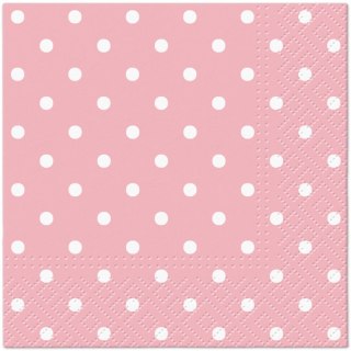 Serwetki Paw Dots Light Pink mix nadruk bibuła [mm:] 250x250 (SDC066013) Paw