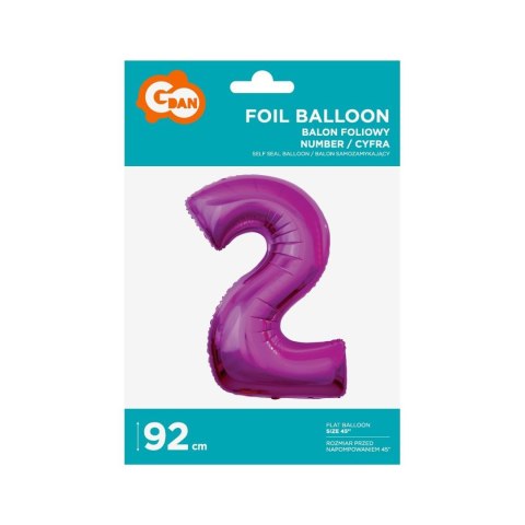 Balon foliowy Godan cyfra 7 srebrny 35 cm 45cal (FG-C35S7) Godan