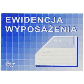 Druk offsetowy Michalczyk i Prokop Ewidencja wyposażenia A5, A5 32k. (K-7) Michalczyk i Prokop