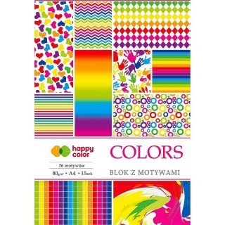 Zeszyt papierów kolorowych Happy Color A4 80g 15k (HA 3808 2030-C) Happy Color