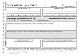 Druk samokopiujący Stolgraf nota korygująca A5 A5 100k. (R30) Stolgraf