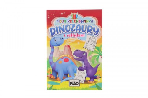 Książeczka edukacyjna Niko Moja kolorowanka z naklejkami. Dinozaury Niko Książeczka edukacyjna Niko Moja kolorowanka z naklejkami. Dinozaury Niko