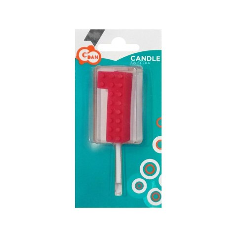 Świeczka urodzinowa Godan klocki numer 1 (7C-SUK1) Godan Świeczka urodzinowa Godan klocki numer 1 (7C-SUK1) Godan