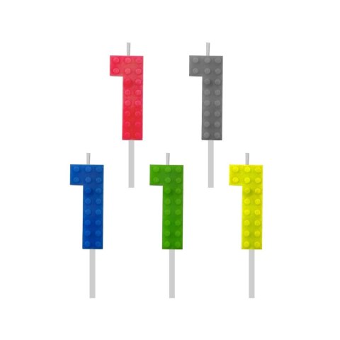Świeczka urodzinowa Godan klocki numer 1 (7C-SUK1) Godan Świeczka urodzinowa Godan klocki numer 1 (7C-SUK1) Godan