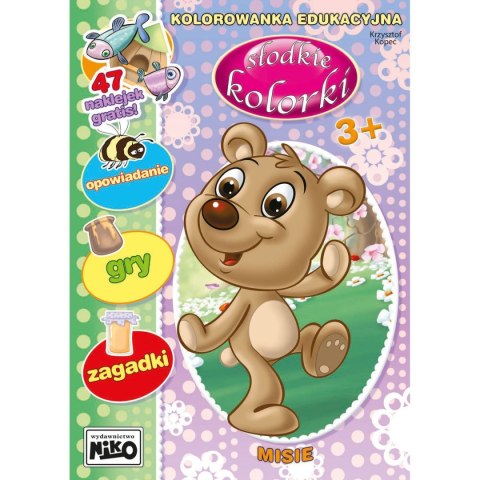 Książeczka edukacyjna Niko Słodkie kolorki. Misie Niko Książeczka edukacyjna Niko Słodkie kolorki. Misie Niko