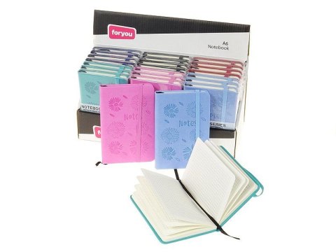Notes Adar z okładką w kwiaty, z gumką A6 krata (556102) Adar Notes Adar z okładką w kwiaty, z gumką A6 krata (556102) Adar