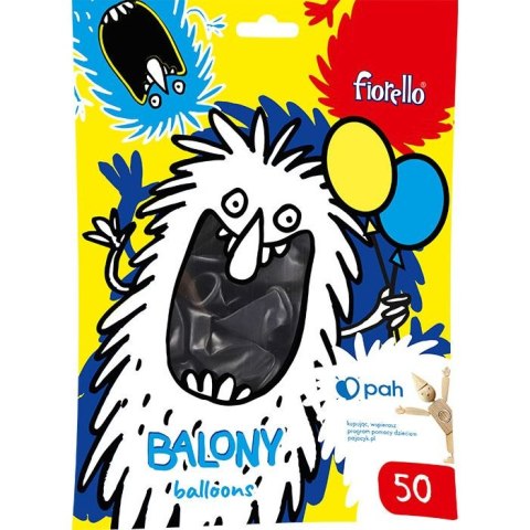 Balon gumowy Fiorello metal czarny 10cal (170-2629) Fiorello