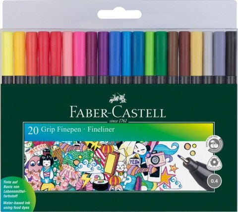 Cienkopisy Grip Faber-Castell 20 kolorów (FC151620) Faber Castell Cienkopisy Grip Faber-Castell 20 kolorów (FC151620) Faber Castell