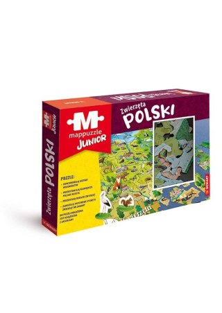 Puzzle Demart MAPPUZZLE Junior. Zwierzęta Polski Demart