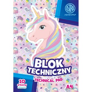 Blok techniczny Astrapap pixel&unicon A4 biały 10k (106022019) Astrapap