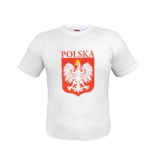 Koszulka Arpex z nadrukiem orła i napisem Polska. Rozmiar: XL. (SP5258BIA-XL-7387) Arpex