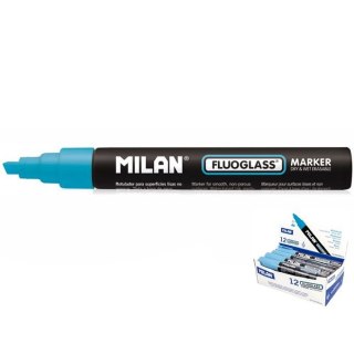 Marker specjalistyczny Milan do szyb fluo niebieski 2,0-4,0mm ścięta końcówka (591295212) Milan