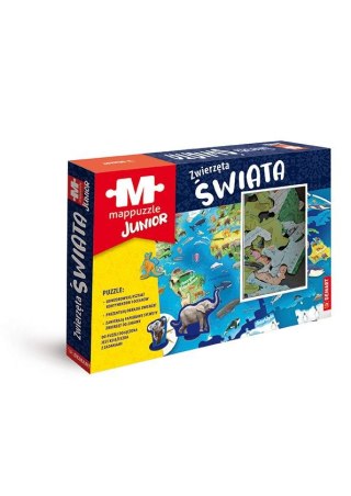 Puzzle Demart MAPPUZZLE Junior. Zwierzęta świata Demart