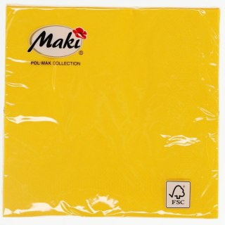 Serwetki Pol-mak żółty papier [mm:] 330x330 (40) Pol-mak