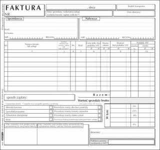 Druk samokopiujący Stolgraf Faktura VAT 2/3 A4 netto uniwersalna 2/3 A4 100k. (F7) Stolgraf