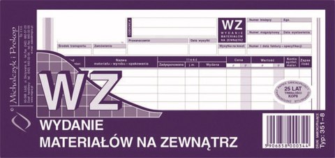 Druk samokopiujący Michalczyk i Prokop Wydanie materiału na zewnątrz 1/3 A4 80k. (351-8) Michalczyk i Prokop