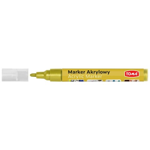 Marker specjalistyczny Toma akrylowy-fioletozłoty złoty 2,5mm okrągła końcówka (TO-402) Toma