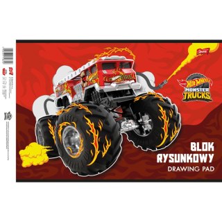 Blok rysunkowy Unipap Mattel Hot Wheels A4 biały 20k Unipap