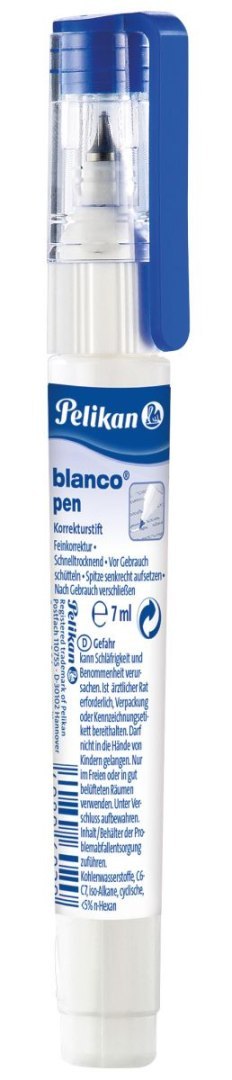 Korektor w długopisie (piórze) Pelikan Blanco 7ml 300933 7ml (300001138) Pelikan