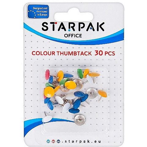 Pinezki Starpak Office kolor: mix 30 szt (149874) Starpak Pinezki Starpak Office kolor: mix 30 szt (149874) Starpak