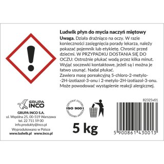 Płyn do naczyń Ludwik mięta 5000ml Ludwik