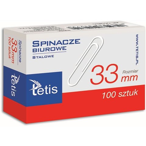 Spinacz okrągły Tetis 33mm 100 szt (GS140-C) Tetis