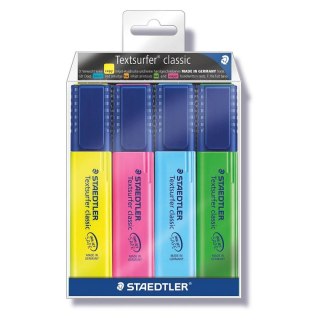 Zakreślacz Staedtler 4 kolory mix 1,0-5,0mm (364WP4h) Staedtler