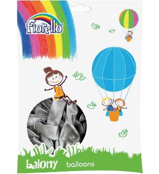 Balon gumowy Fiorello srebrny 12cal (170-2503) Fiorello