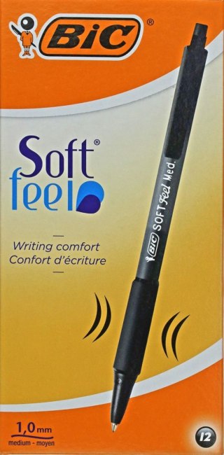 Długopis Bic SOFT FEELCLIC czarny czarny 1,0mm (837397) Bic