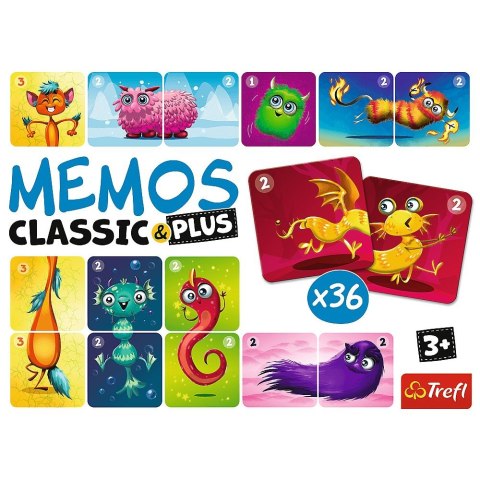 Gra pamięciowa Trefl Memos Classic & Plus, Cute Monsters (02273) Trefl Gra pamięciowa Trefl Memos Classic & Plus, Cute Monsters (02273) Trefl