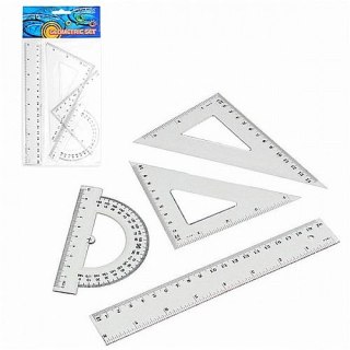 Komplet geometryczny Starpak 20 cm 4 el. (174931) Starpak