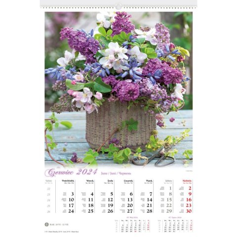 Kalendarz ścienny Lucrum BUKIETY KWIATÓW 13-planszowe 2024 320mm x 470mm (RW12) Lucrum Kalendarz ścienny Lucrum BUKIETY KWIATÓW 13-planszowe 2024 320mm x 470mm (RW12) Lucrum