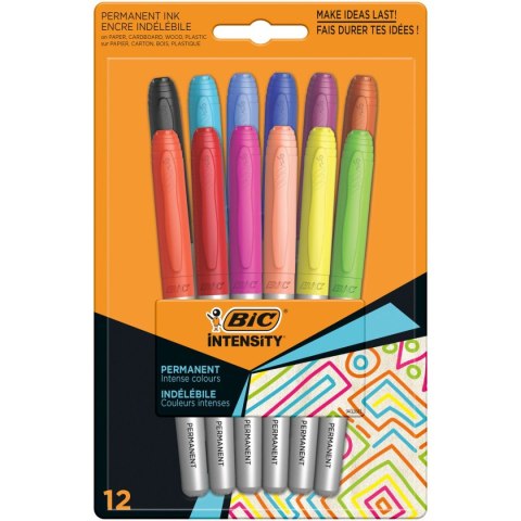 Marker permanentny Bic colour b l12szt, mix (943163) Bic