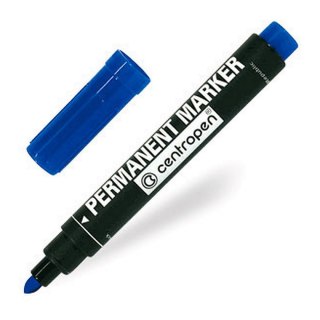 Marker permanentny Centropen, niebieski 2,5mm okrągła końcówka (8566) Centropen