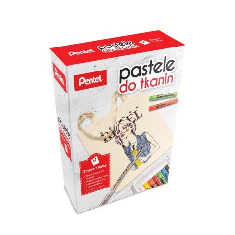 PTS Zestaw pasteli do tkanin z torbą Pentel Pentel