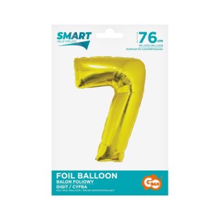 Balon foliowy Godan Smart cyfra 7 złota 76cm (CH-SZL7) Godan