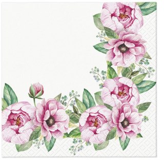 Serwetki Paw Tete Floral Border miks 100% celuloza [mm:] 330x330 (TL120900) Paw