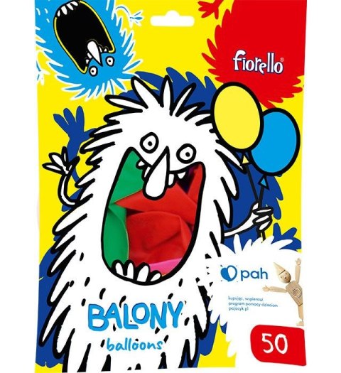 Balon gumowy Fiorello pastel mix 12cal (170-2658) Fiorello