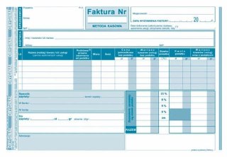 Druk samokopiujący Michalczyk i Prokop Faktura - metoda kasowa wzór pełny dla prowadzących sprzedaż w cenach netto A5 80k. (151- Michalczyk i Prokop