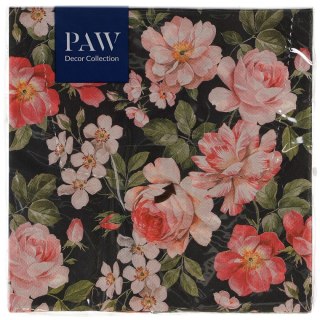 Serwetki Paw Lunch Roses Glory (black) mix bibuła [mm:] 330x330 (SDL127611) Paw