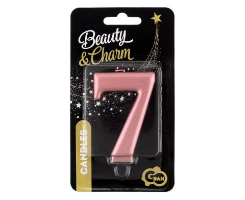 Świeczka urodzinowa Godan nr 7 różowo-złota 8 cm (PF-SCRZ7) Godan Świeczka urodzinowa Godan nr 7 różowo-złota 8 cm (PF-SCRZ7) Godan