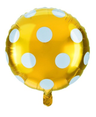 Balon foliowy Arpex kropki złoty (BLF3720ZLO-9416) Arpex