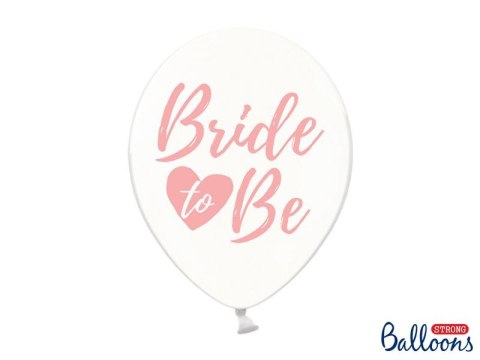 Balon gumowy Partydeco 30cm, Bride to be, Crystal Clear biały 300mm (SB14C-205-099P-6) Partydeco Balon gumowy Partydeco 30cm, Bride to be, Crystal Clear biały 300mm (SB14C-205-099P-6) Partydeco