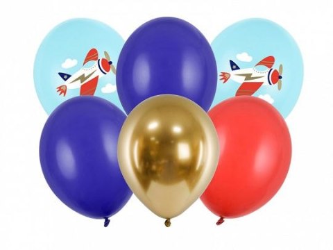 Balon gumowy Partydeco Samolot, mix (1 op. / 6 szt.) mix 300mm (SB14P-312-000-6) Partydeco Balon gumowy Partydeco Samolot, mix (1 op. / 6 szt.) mix 300mm (SB14P-312-000-6) Partydeco
