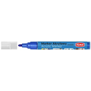 Marker specjalistyczny Toma akrylowy-niebierski metaliczny niebieski metaliczny 2,5mm okrągła końcówka (TO-402) Toma