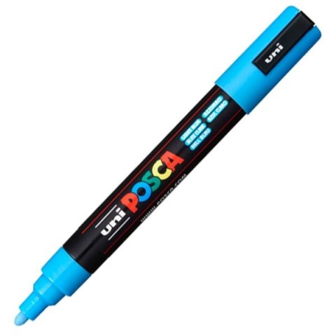 Marker suchościeralny Uni Posca niebieski 1,8-2,5mm ścięta końcówka (PC-5M) Uni Marker suchościeralny Uni Posca niebieski 1,8-2,5mm ścięta końcówka (PC-5M) Uni