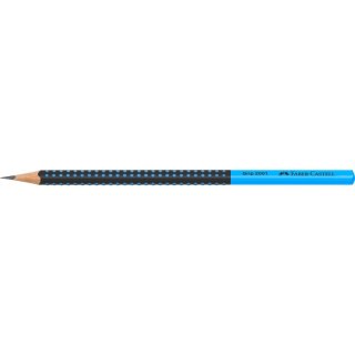 Ołówek Faber Castell Grip 2001 Two Tone czarny/niebieski HB (517010FC) Faber Castell